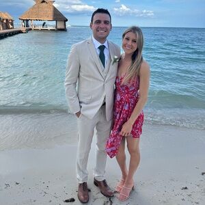 Lovers Friends Kamala Mini Dress XS Red Purple Floral Tropical Strappy Revolve